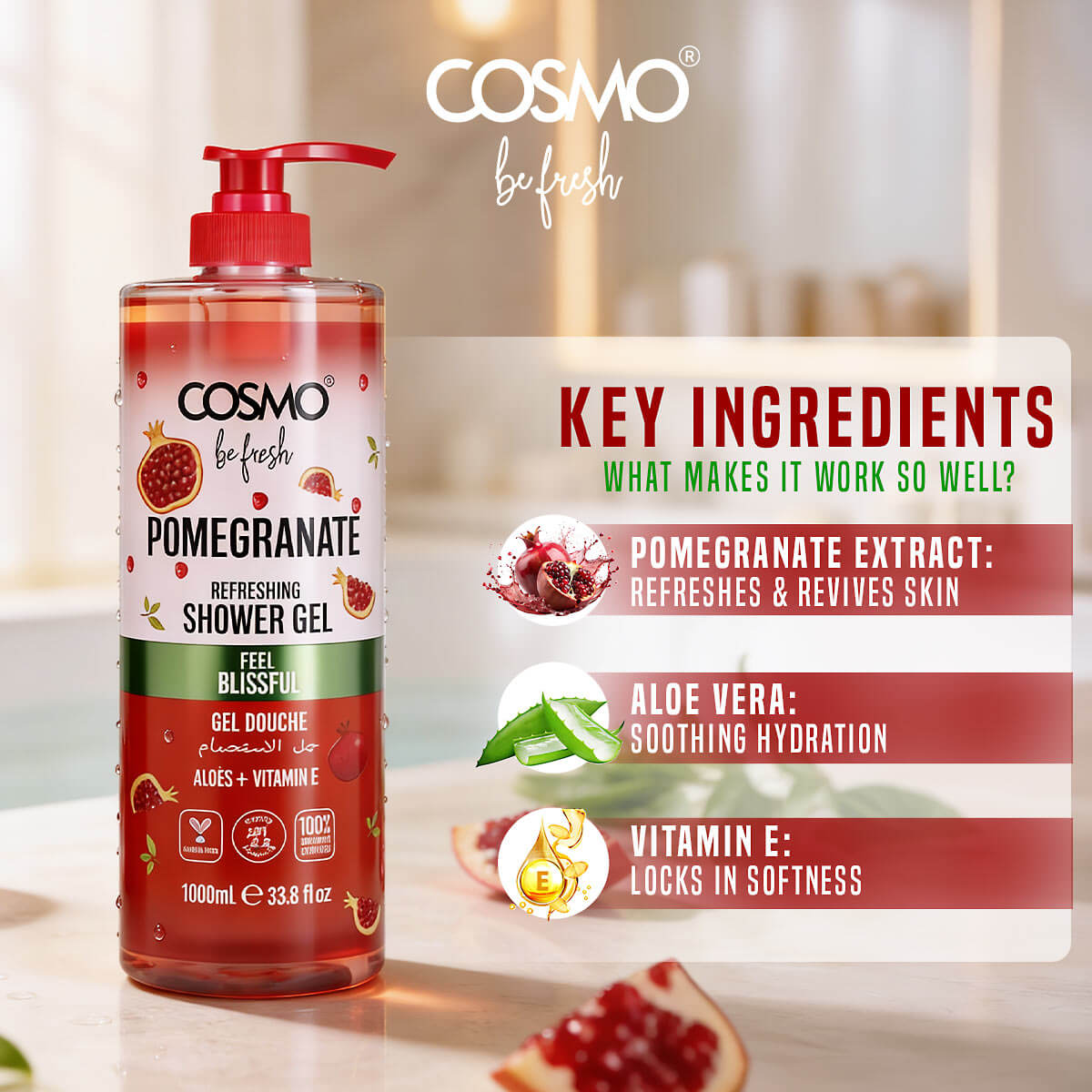 Be Fresh Pomegranate Shower Gel