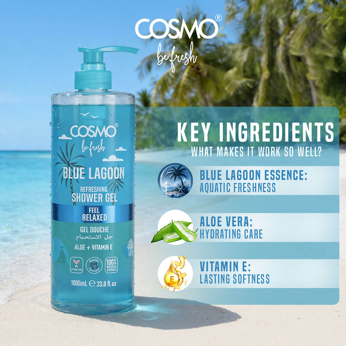 Be Fresh Body Shower Gel Blue Lagoon