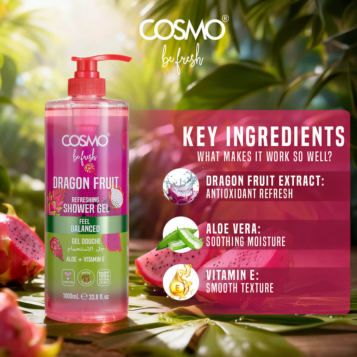 Be Fresh Dragon Fruit Shower Gel