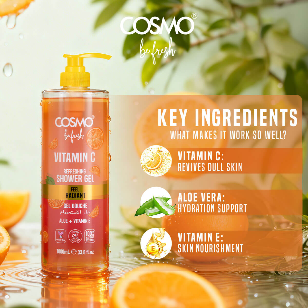 Be Fresh Vitamin C Refreshening Shower Gel