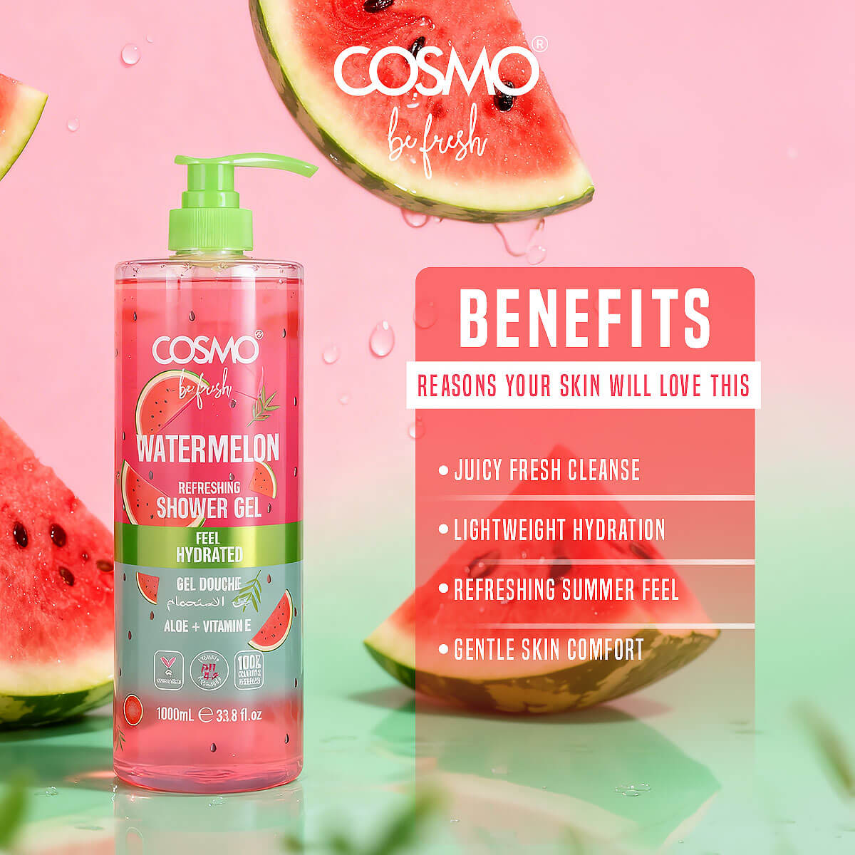 Be Fresh Watermelon Body Shower Gel