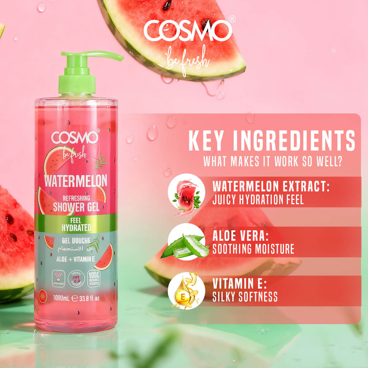 Be Fresh Watermelon Body Shower Gel