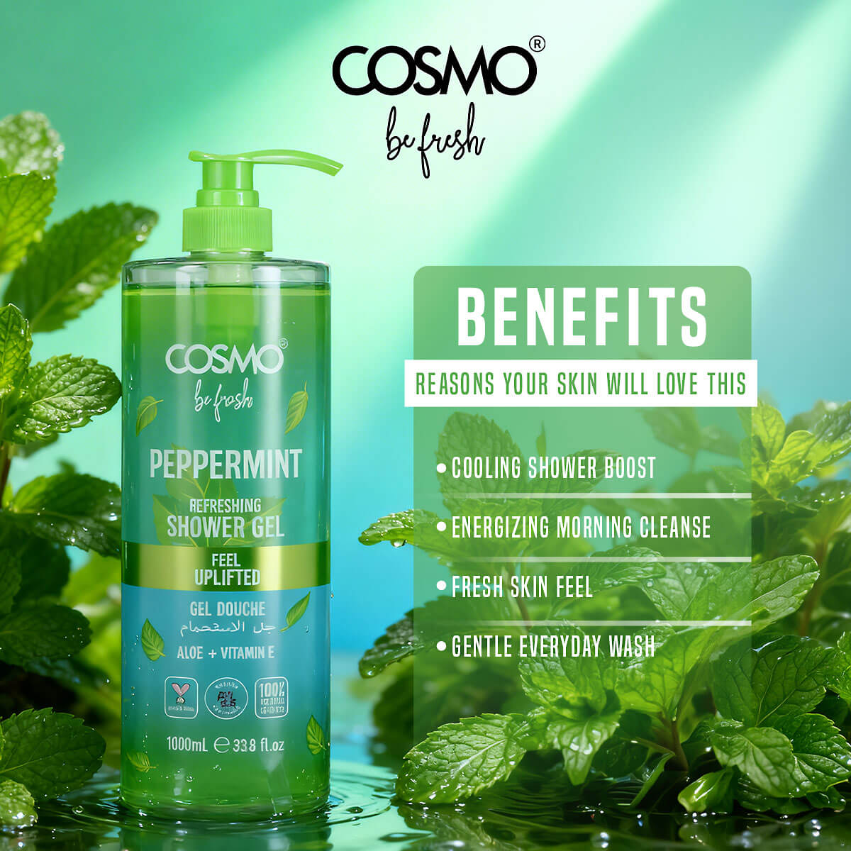 Be Fresh Peppermint Body Shower Gel