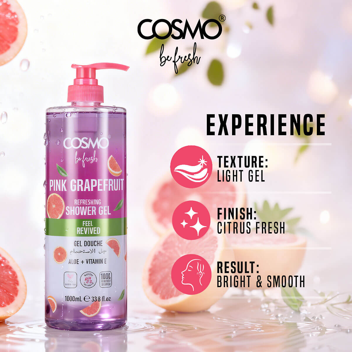 Be Fresh Pink Grapefruit Shower Gel